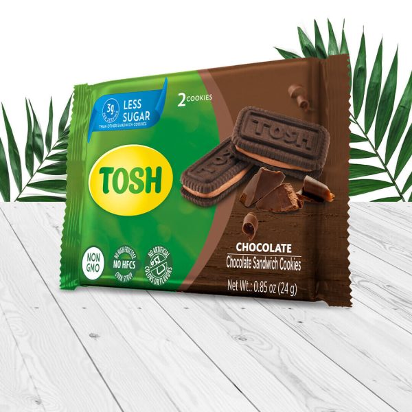 Tosh chocolate sandwich cookies package