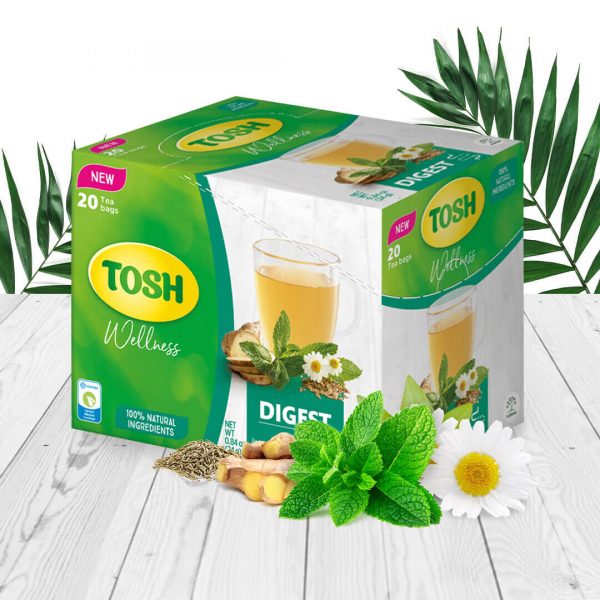 Tosh digest tea package