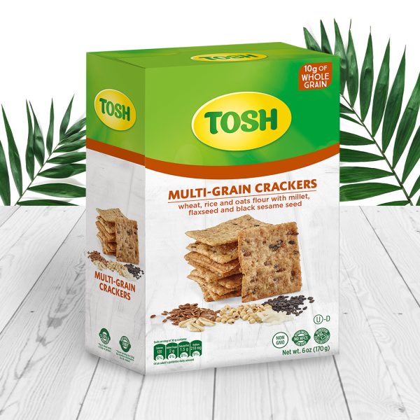 healthy and delicious Tosh multi grain cracker